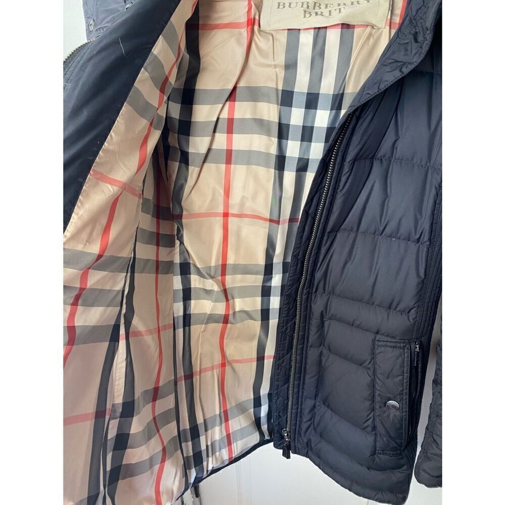 🛍️ Burberry Brit Authentic Vintage Puffer Jacket w Signature Nova Check Lining - Picture 5 of 16